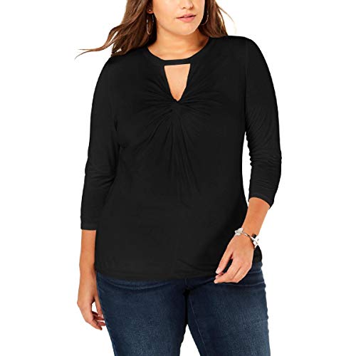 Plus Size Twist Front Top