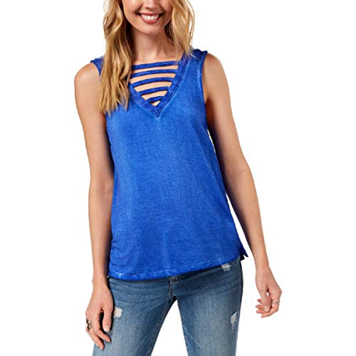 Juniors' Lattice-Front Tank Top