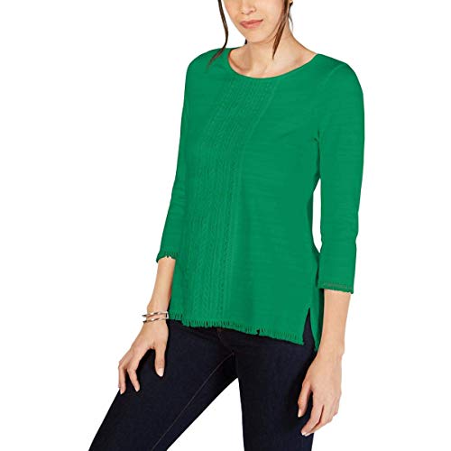 Cotton Lace-Trim Top