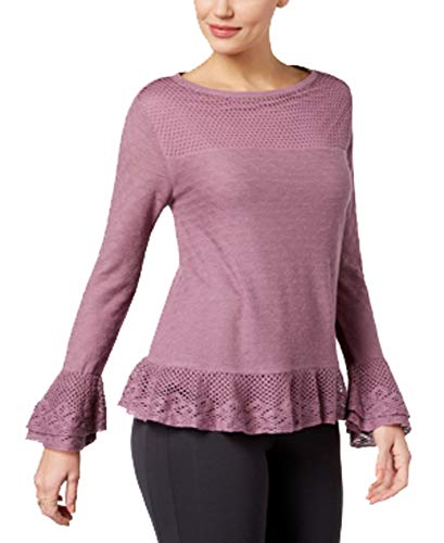 Style & Co Layered Ruffle Trim Knit Sweater