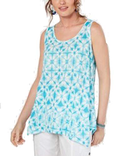 Style & Co Printed Scoop Neck Swing Top