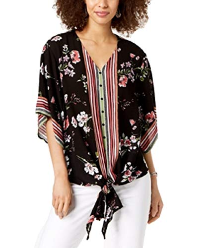 Printed Tie-Front Shirt