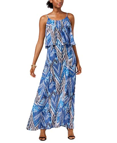 NY Collection Petite Printed Popover Maxi Dress