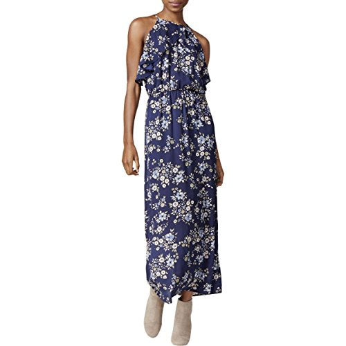 Maison Jules Printed Flounce Maxi Dress