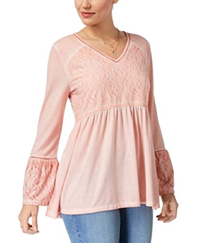 Jacquard-Detail Peasant Top