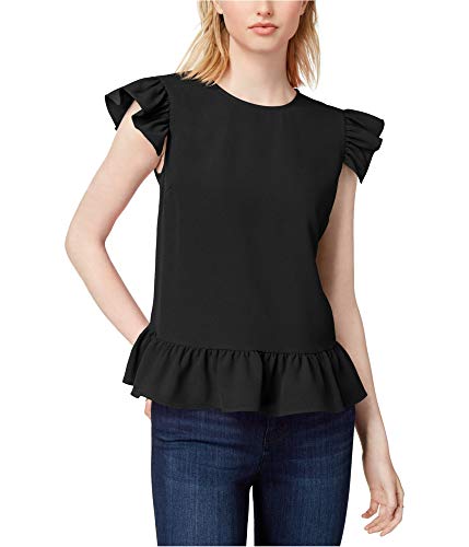 Maison Jules Ruffled Flutter Sleeve Top