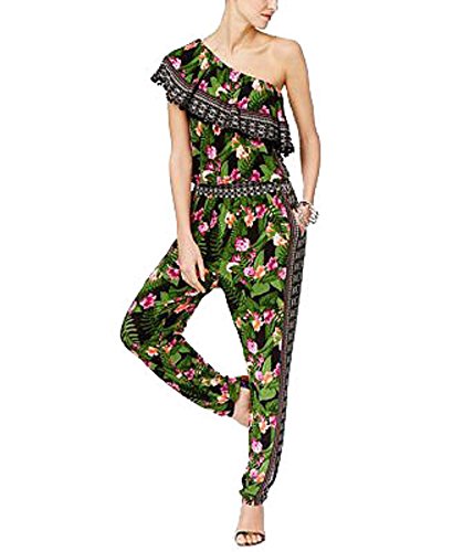 INC International Concepts Petite Printed One Shoulder Jumpsuit