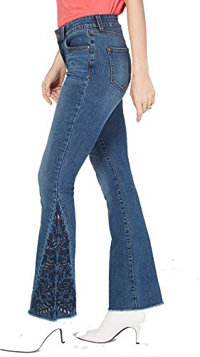 I.N.C. Petite Embroidered Boot-Cut Jeans