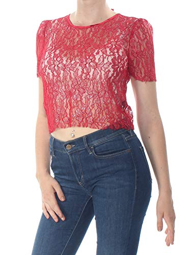 Say What Juniors Metallic Lace Top