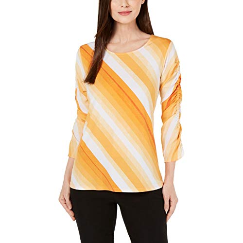 Ruched-Sleeve Top