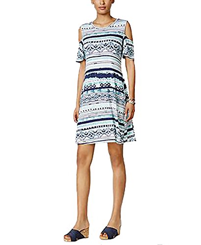Style & Co Cold Shoulder Flutter Sleeve Dress