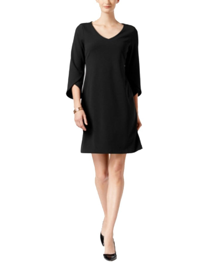 Charter Club V Neck Tulip Sleeve Dress