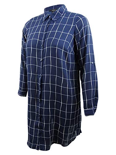Alfani Plus Size Striped Convertible Tunic Top