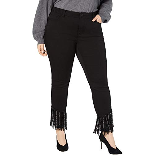 Plus Size Rhinestone Fringe Skinny Jeans