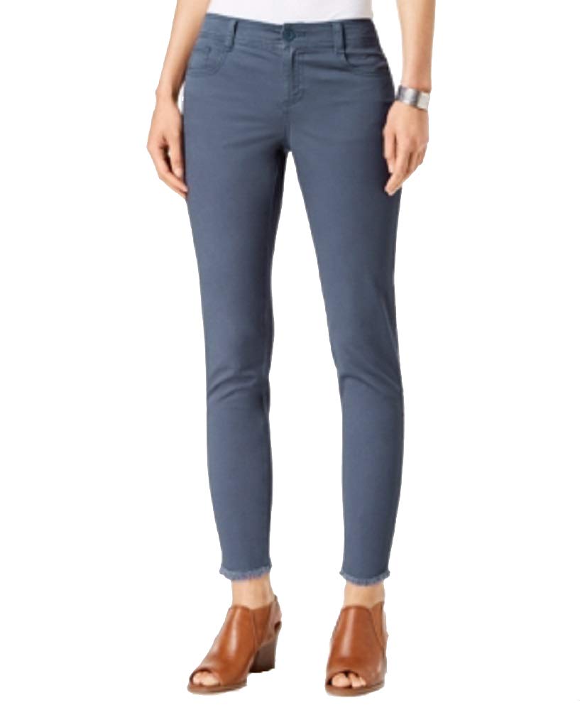 Style & Co Petite Fray Hem Studded Skinny Pants