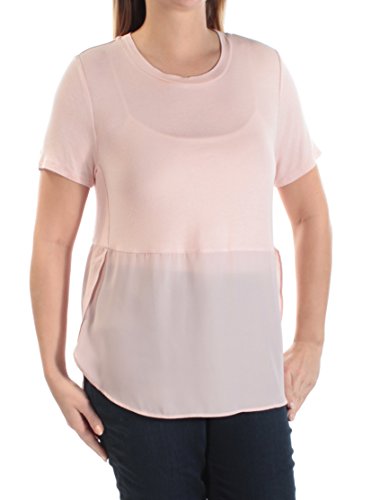 BAR III Short Sleeve Contrast Top