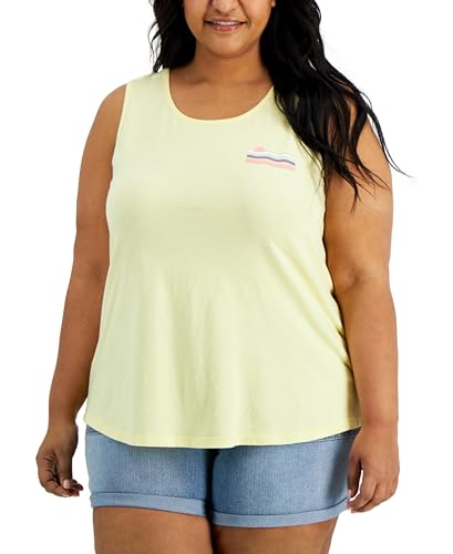 Style & Co Plus Size Cotton Sunset Print Tank