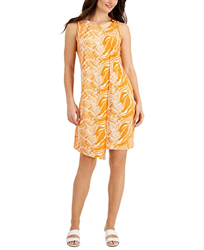 JM Collection Petite Printed Crossover Front Dress