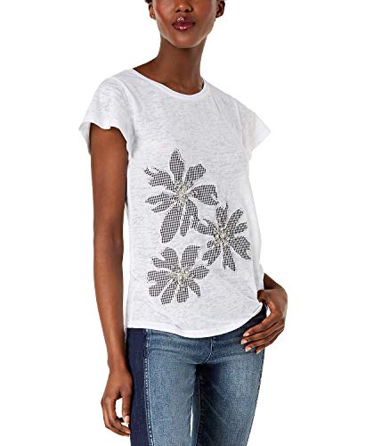 Embellished Mixed Media Top