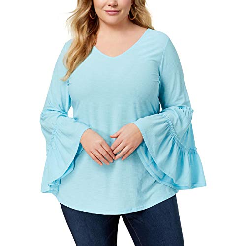 NY Collection Plus Size Ruffled Sleeve Top