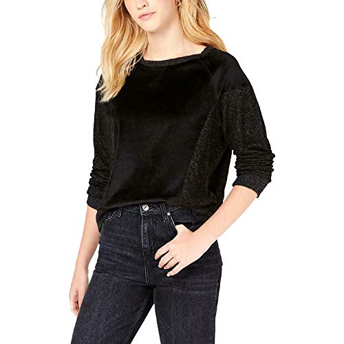 Hippie Rose Juniors Velvet Raglan Sweatshirt
