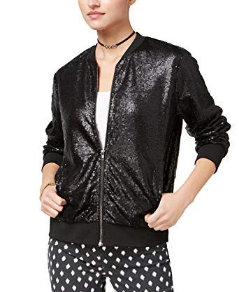Juniors' Sequinned Bomber Jacket