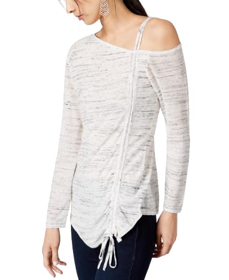 Drawstring One Shoulder Top