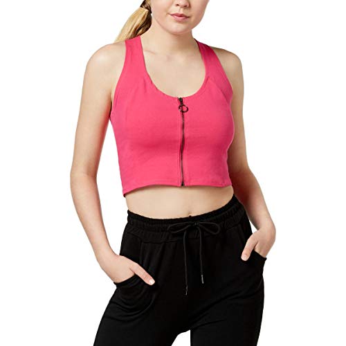 Material Girl Active Juniors Zip Front Crisscross Sports Bra