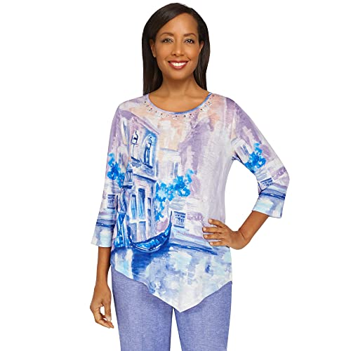 Petite Size Ann Arbor Italian Scenic Asymmetrical Top