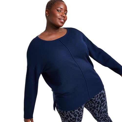 Plus Size Front-Seam Tunic Sweater