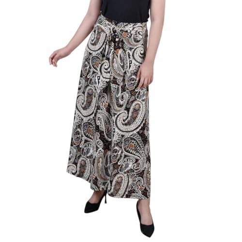 Petite Printed Maxi Skirt with Sash Waist Tie