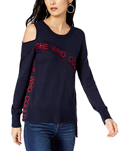 Graphic Print Asymmetrical Sweater