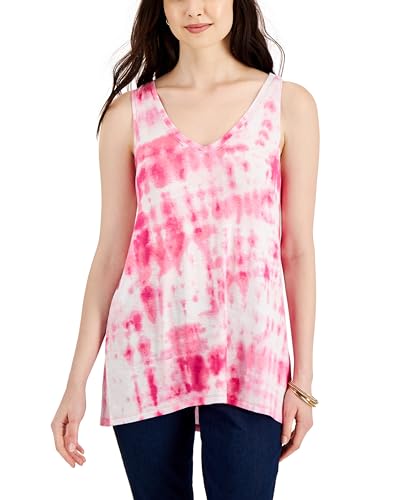 Style & Co Printed Drapey Tank Top