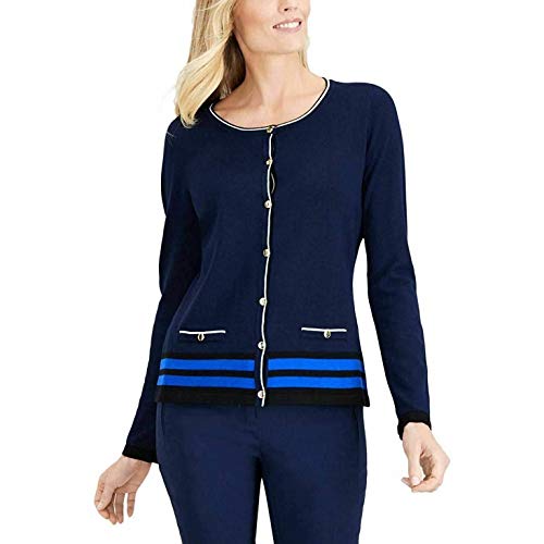 Karen Scott Tipped Cardigan Sweater