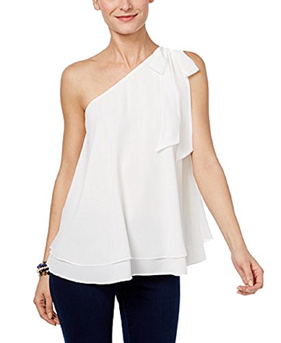 INC International Concepts Petite One Shoulder Bow Blouse
