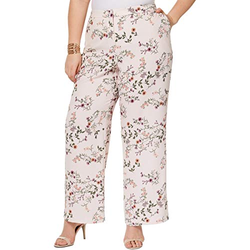 Alfani Plus Size Printed Wide Leg Pants