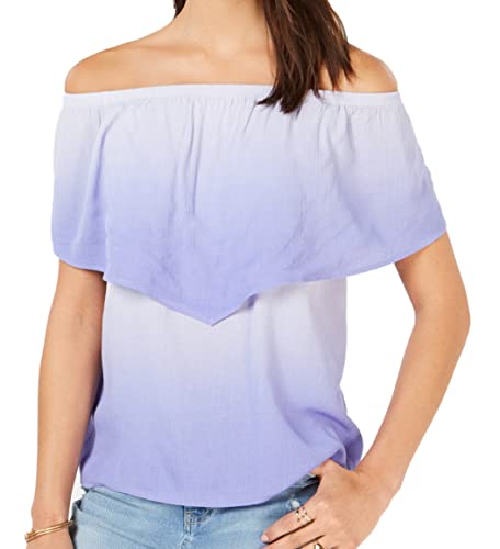 Juniors' Off-The-Shoulder Flounce Top