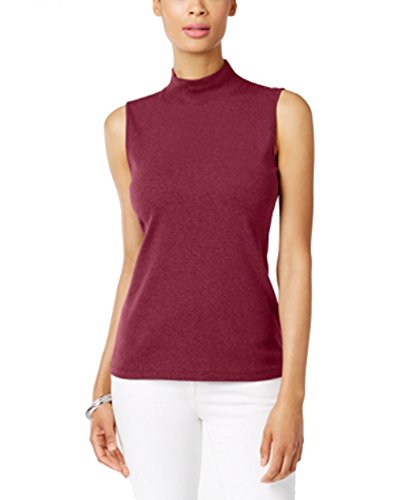 Karen Scott Mock Neck Tank Top
