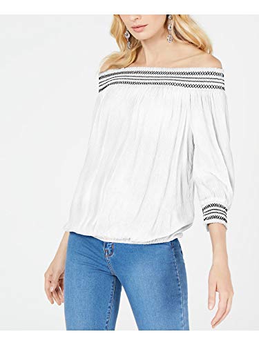 INC Crochet-Trim Off-The-Shoulder Top