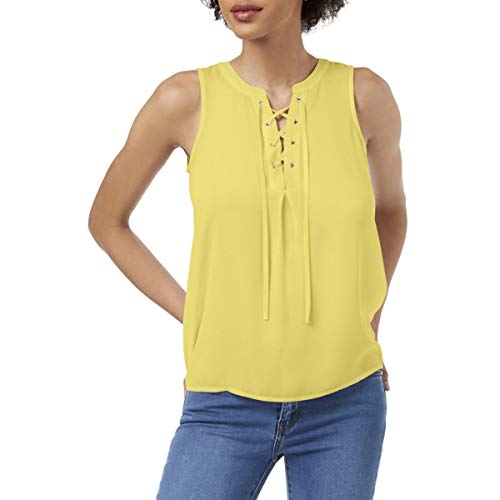 Maison Jules Sleeveless Lace Up Top