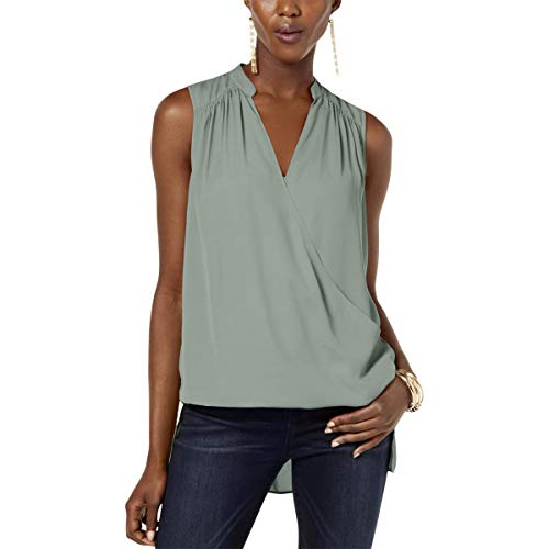 High Low Surplice Neck Top