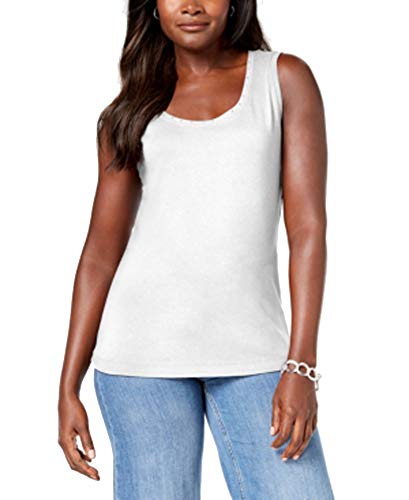 Karen Scott Cotton Studded Neck Shell