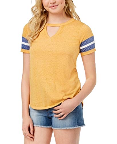 Hippie Rose Juniors Cutout Varsity T-Shirt