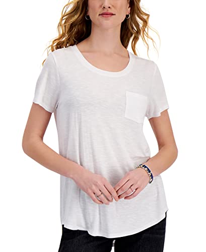 Style & Co Draped One Pocket T-Shirt