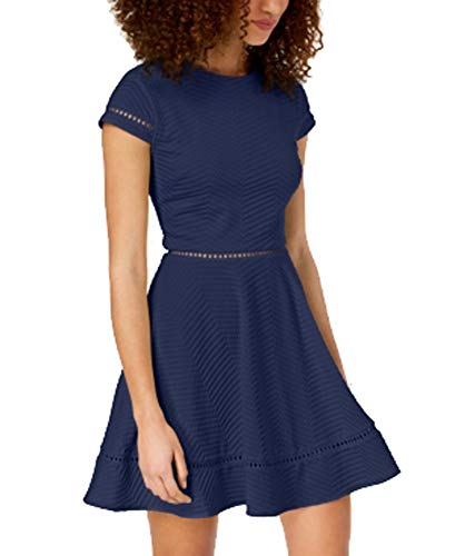 City Studios Juniors Textured Fit Flare Dress