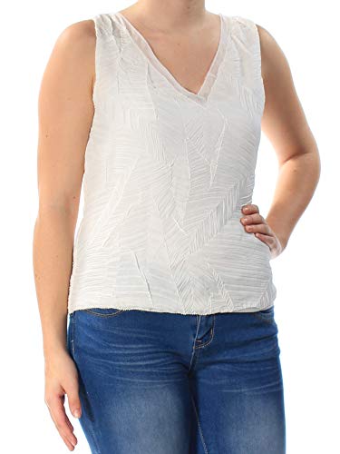 BAR III Textured V Neck Top