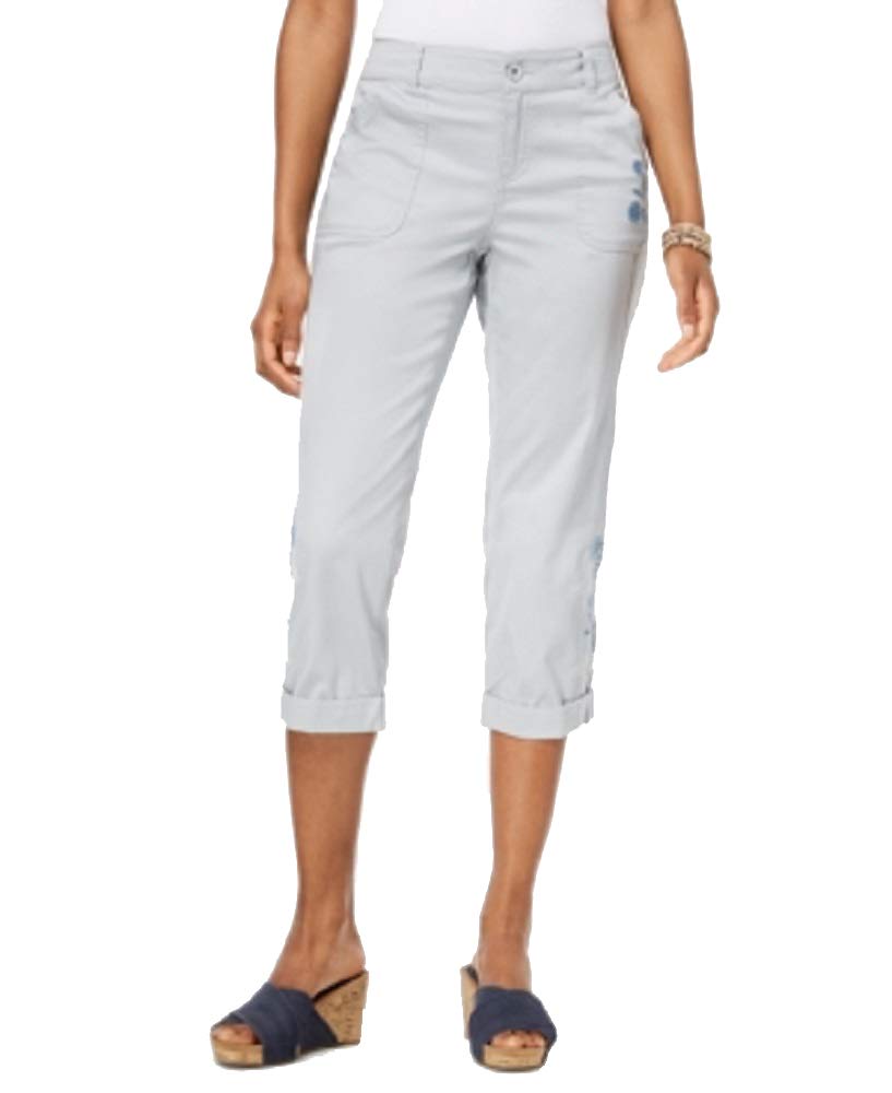 Embroidered Capri Pants