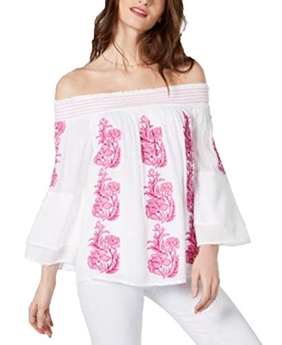 INC Embroidered Off-The-Shoulder Top