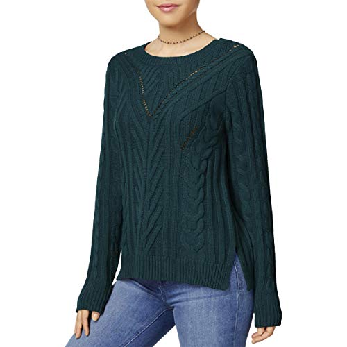 Hippie Rose Juniors Cable Knit Slit Sweater