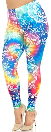 Creamy Soft King Tut Extra Plus Size Leggings - 3X-5X - USA Fashion (XPlus One Size,Yellow)
